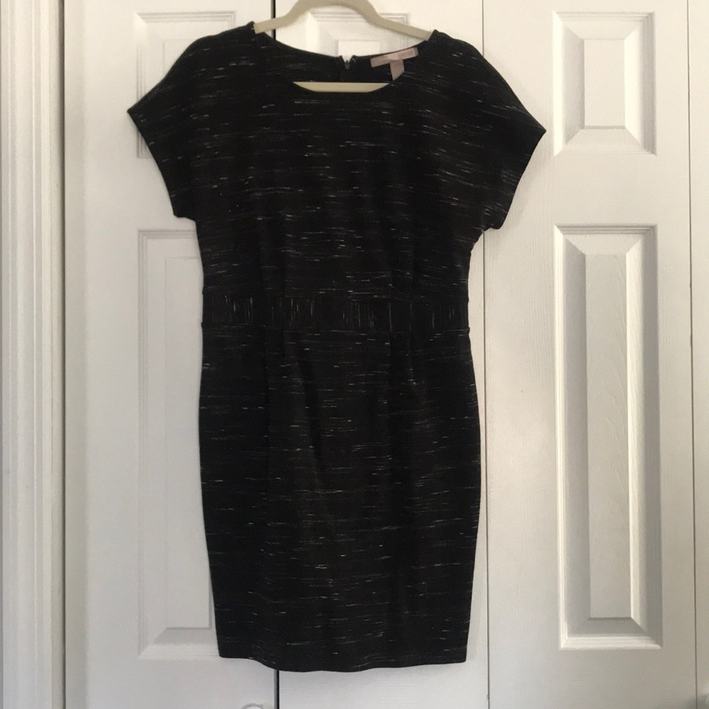 Short sleeve zip up work dress